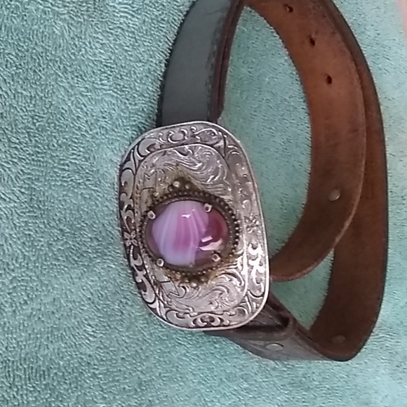 Men's leather country belt - Picture 1 of 3